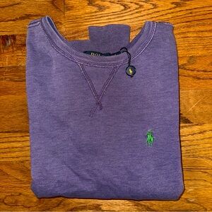 NWOT Ralph Lauren Purple Crewneck Sweatshirt w/ Green Pony Sz S